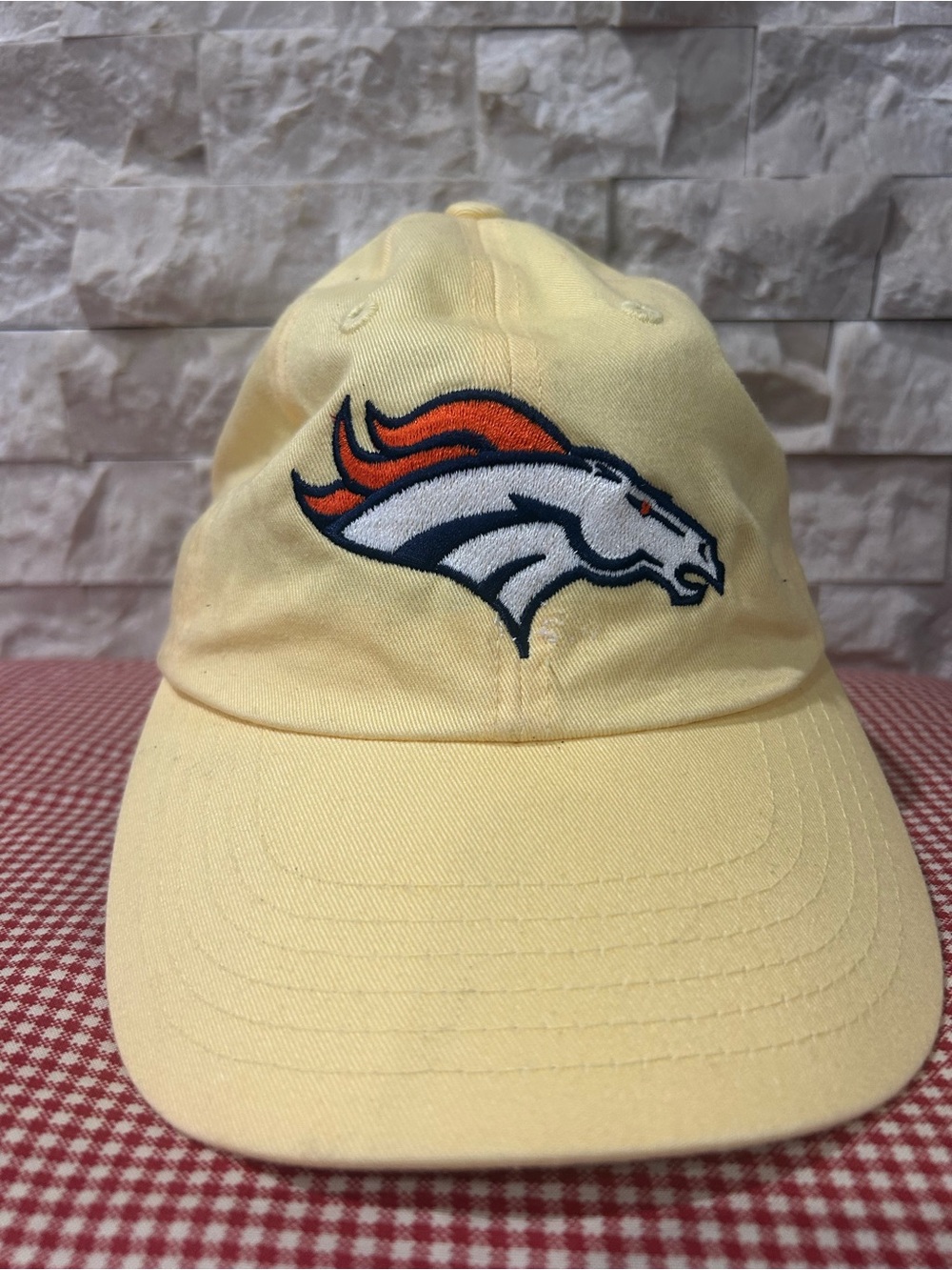 Yellow Denver Broncos Embroidered Logo Baseball Cap
